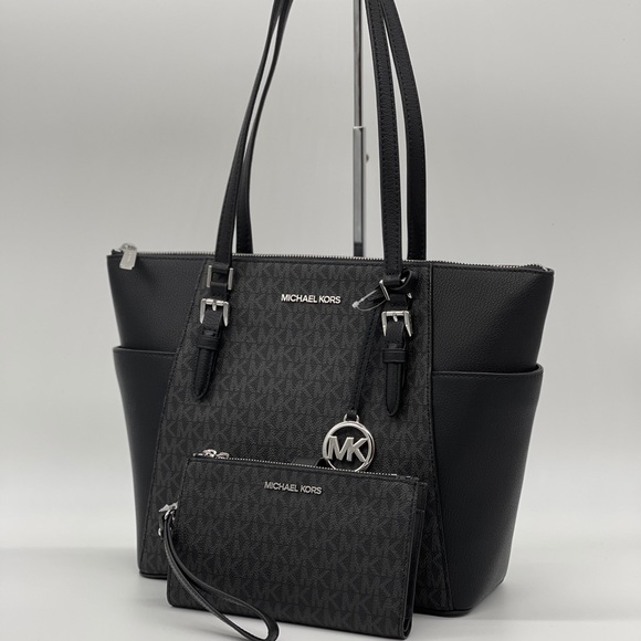 Michael Kors Handbags - Michael Kors Charlotte Bag & Double Zip Wa…